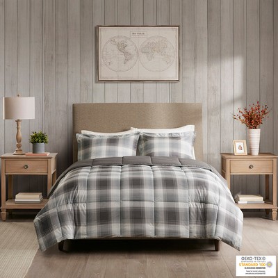 Olliix Woodsman Softspun Down Alternative Comforter Mini Set Grey