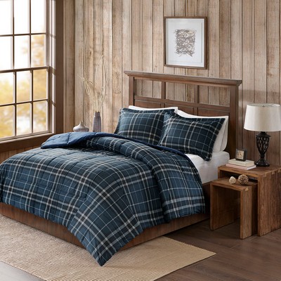 Olliix Flint CozySpun Down Alternative Comforter Mini Set Navy