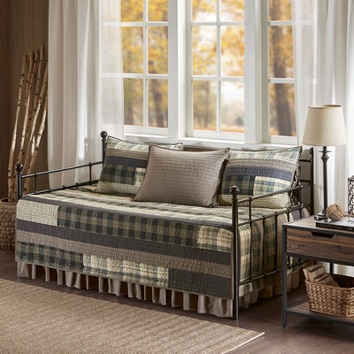 Olliix Winter Plains 5 Piece Day Bed Cover Set Tan