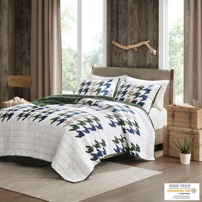 Olliix Hudson Oversized Cotton Quilt Mini Set Green