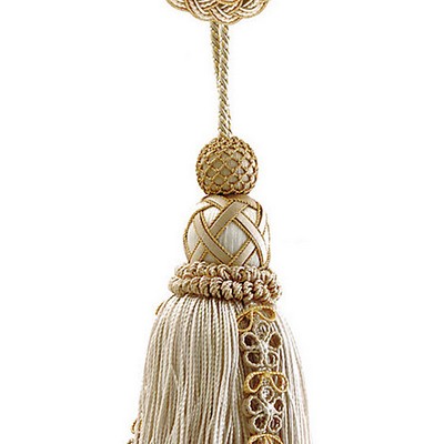 Scalamandre Trim SIECLE SINGLE TASSEL W/ROSETTE GILDED ALABASTER