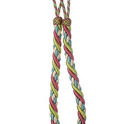 Scalamandre Trim SAFARI ROPE TIEBACK TEAL/ROSE