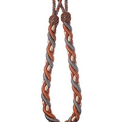 Scalamandre Trim SAFARI ROPE TIEBACK SLATE/CLAY