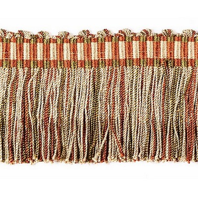 Scalamandre Trim MILADY CUT FRINGE TERRACOTTA/MOSS