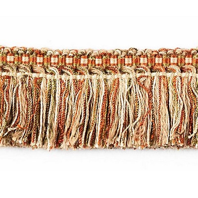 Scalamandre Trim MILADY BRUSH FRINGE TERRACOTTA/MOSS