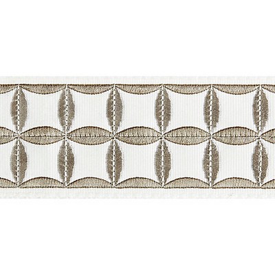 Scalamandre Trim FIORI EMBROIDERED TAPE PLATINUM