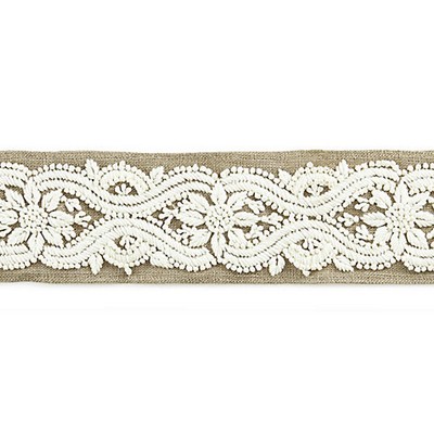 Scalamandre Trim LINNEA EMBROIDERED TAPE FLAX