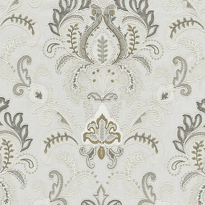 Scalamandre AVA DAMASK EMBROIDERY MINERAL