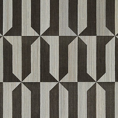 Scalamandre Wallcoverings MEZZO - SISAL STEEL & BLACK PEARL