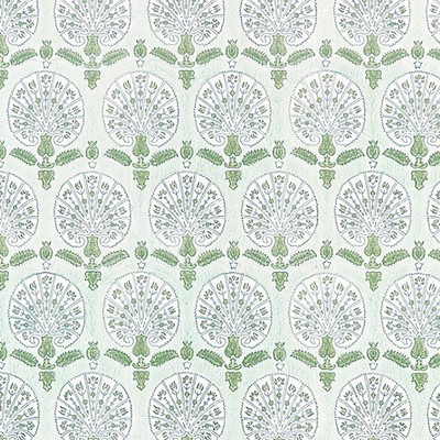 Scalamandre Wallcoverings KARANFIL BLOCK PRINT WALLPAPER GREEN TEA