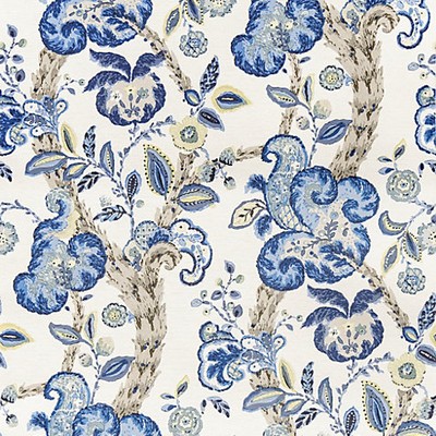 Scalamandre Wallcoverings CUMBRIA WALLCOVERING CHINA BLUE ON IVORY