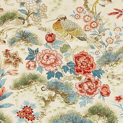 Scalamandre SHENYANG LINEN PRINT SANDALWOOD