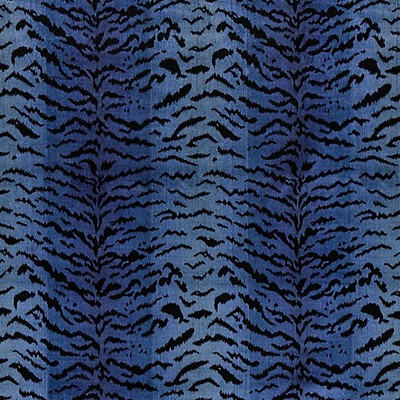 Scalamandre TIGRE - SILK BLUES & BLACK