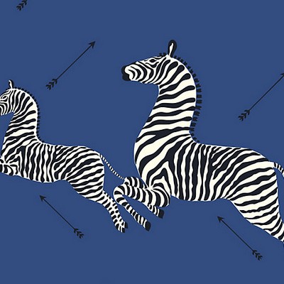 Scalamandre Wallcoverings ZEBRAS - VINYL DENIM