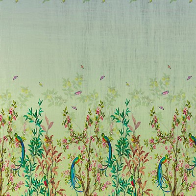 Scalamandre Wallcoverings RESPLENDENT QUETZAL - PANEL YELLOW BLUE SUNRISE