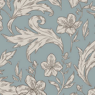 Scalamandre Wallcoverings KARIN MISTY BLUE