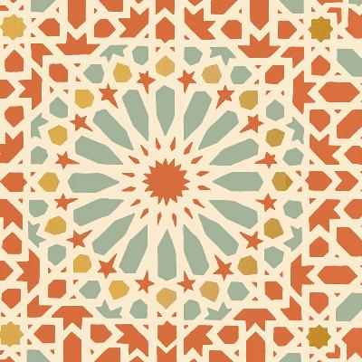 Schumacher Wallpaper NASRID PALACE MOSAIC PERSIMMON