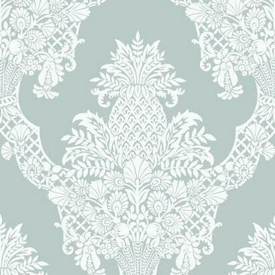 York Wallcovering Pineapple Plantation Wallpaper Blue