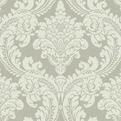 York Wallcovering Tapestry Damask Wallpaper Gray