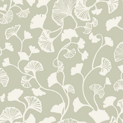 York Wallcovering Gingko Trail Wallpaper Green