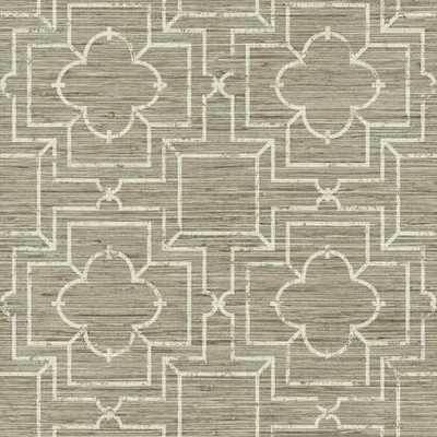 York Wallcovering Quatrefoil Trellis Peel and Stick Wallpaper Neutral