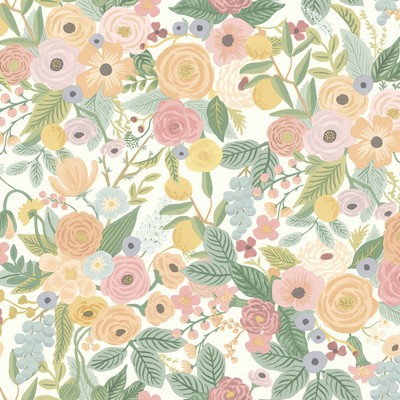 York Wallcovering Garden Party Wallpaper Pastels