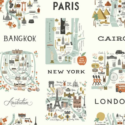 York Wallcovering City Maps Wallpaper Mint