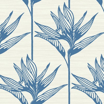 York Wallcovering Bird Of Paradise Wallpaper Blue