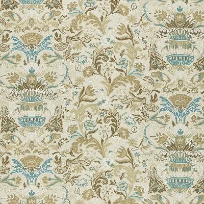 Schumacher Fabric EGERTON TAPESTRY PRINT ALMOND