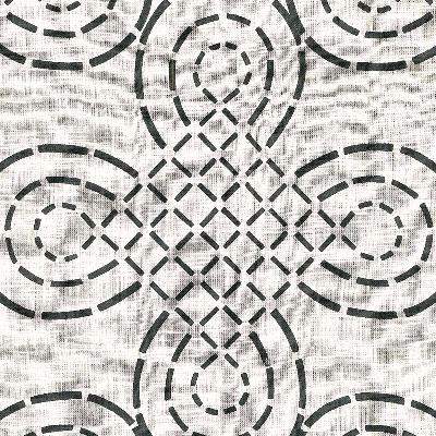 Schumacher Fabric TRELLIS KNOT IVORY & ONYX