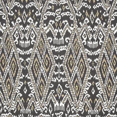 Schumacher Fabric MAYA IKAT PRINT ASH