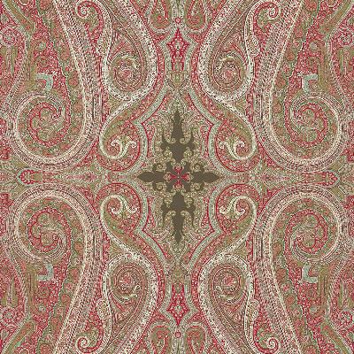 Schumacher Fabric PASHA PAISLEY POMEGRANATE