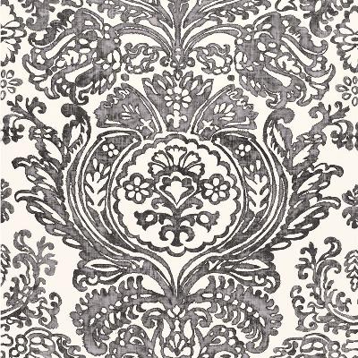 Schumacher Fabric TREMEZZO DAMASK GRAPHITE