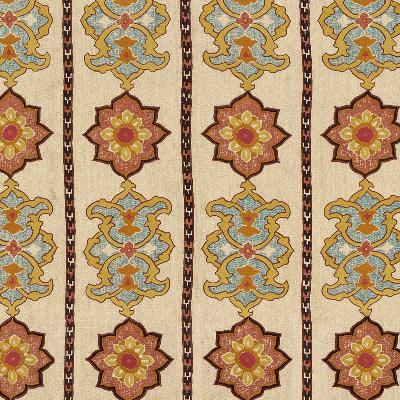 Schumacher Fabric TEMARA EMBROIDERED PRINT SPICE