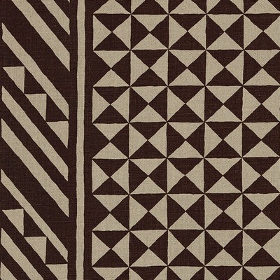 Schumacher Fabric NUBA BROWN ON NATURAL