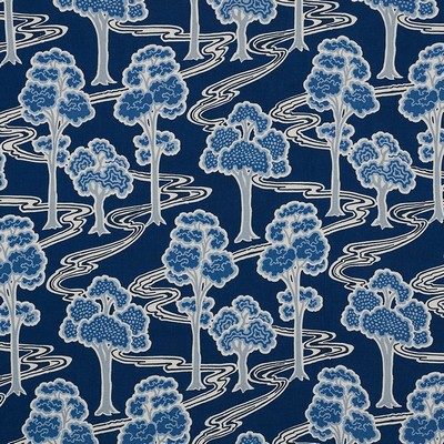 Schumacher Fabric TREE RIVER BLUE