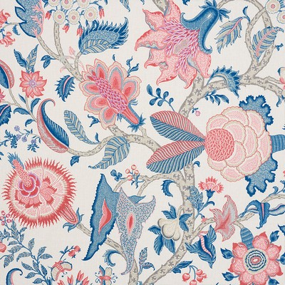 Schumacher Fabric ARBORVITAE ROSE & DELFT