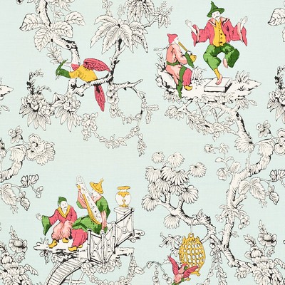 Schumacher Fabric CHINOISERIE MODERNE AQUA