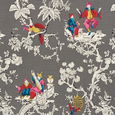 Schumacher Fabric CHINOISERIE MODERNE GRAPHITE