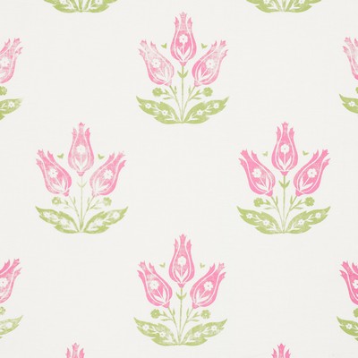 Schumacher Fabric JANE PINK & GREEN