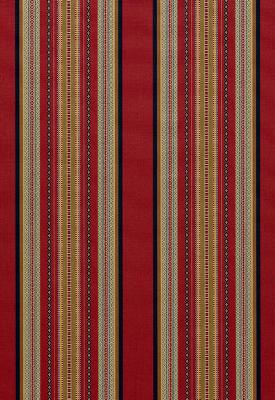 Schumacher Fabric WELLINGTON STRIPE MULTI ON SPICE