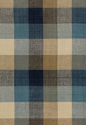 Schumacher Fabric GRAYLYN PLAID INDIGO