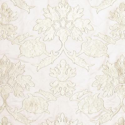 Schumacher Fabric ROUSSILLON EMBROIDERY CHALK