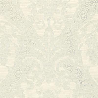 Schumacher Fabric TOSCANA LINEN DAMASK POWDER BLUE