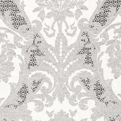 Schumacher Fabric TOSCANA LINEN DAMASK GRISAILLE