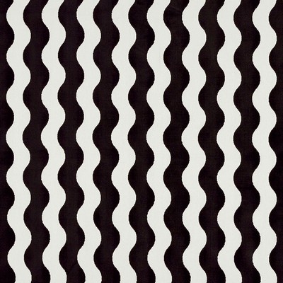 Schumacher Fabric THE WAVE BLACK