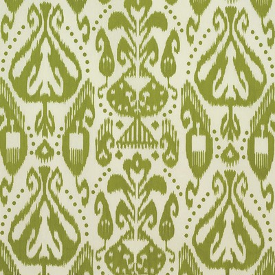 Schumacher Fabric KIVA EMBROIDERED IKAT GRASS