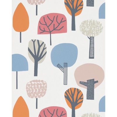 Kravet Wallcovering LIORA WATERMELON/TANGERINE/LAKE