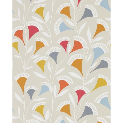 Kravet Wallcovering NOUKKU WP WATERMELON/TANGERINE/SLATE