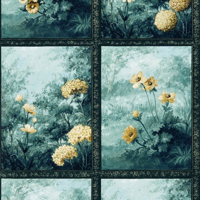 Clarke and Clarke Wallpaper ARTUS DENIM OCHRE WP